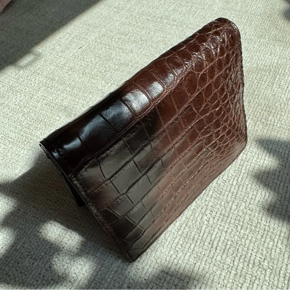 Bi-Fold Authentic Crocodile Leather Wallet